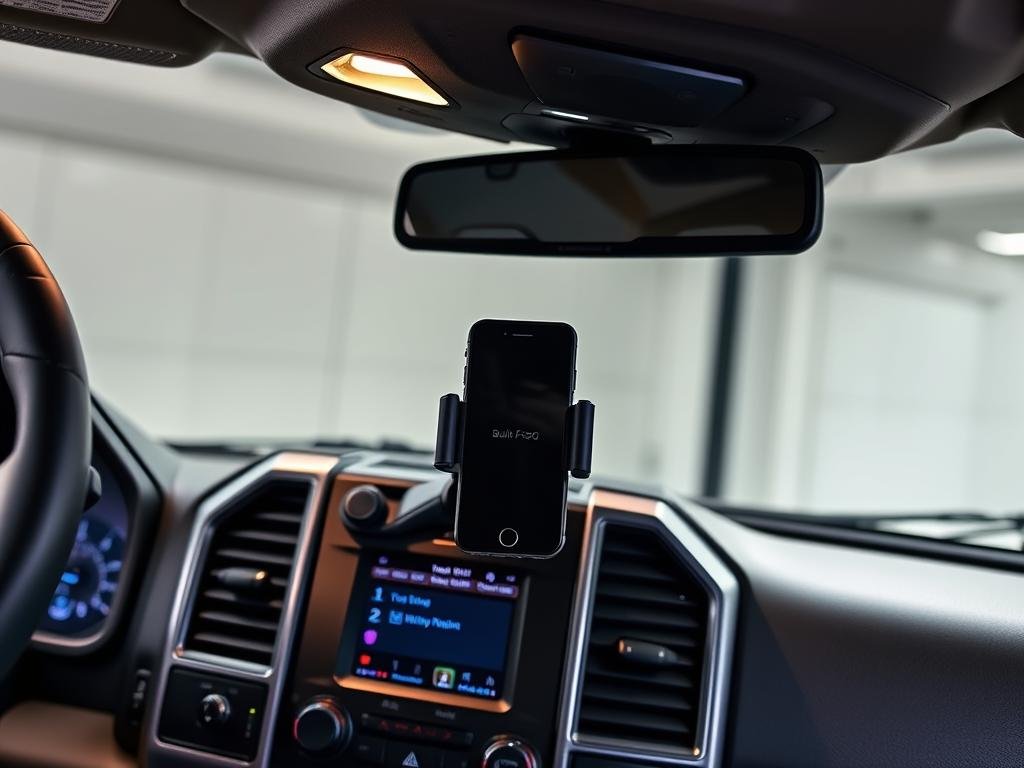BuiltRight Industries Dash Mount for Ford F-150 installed (Author-Owned)