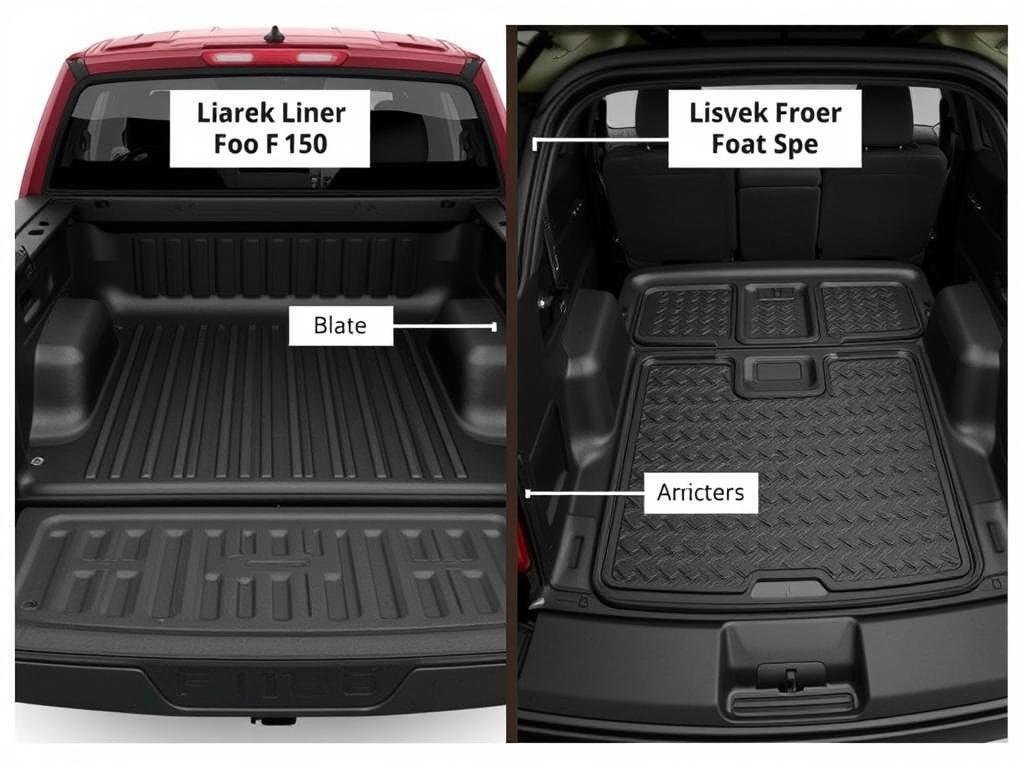 Comparison of bed liner and interior cargo liner for Ford F-150