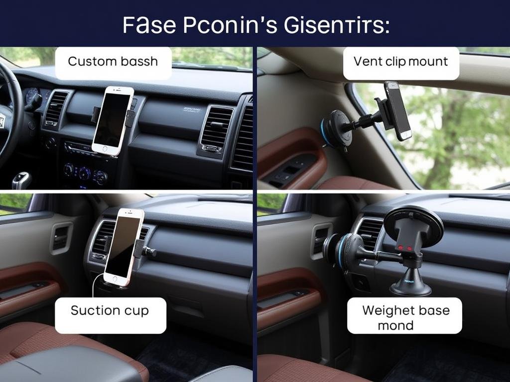 Different types of Ford Ranger phone mounts compared