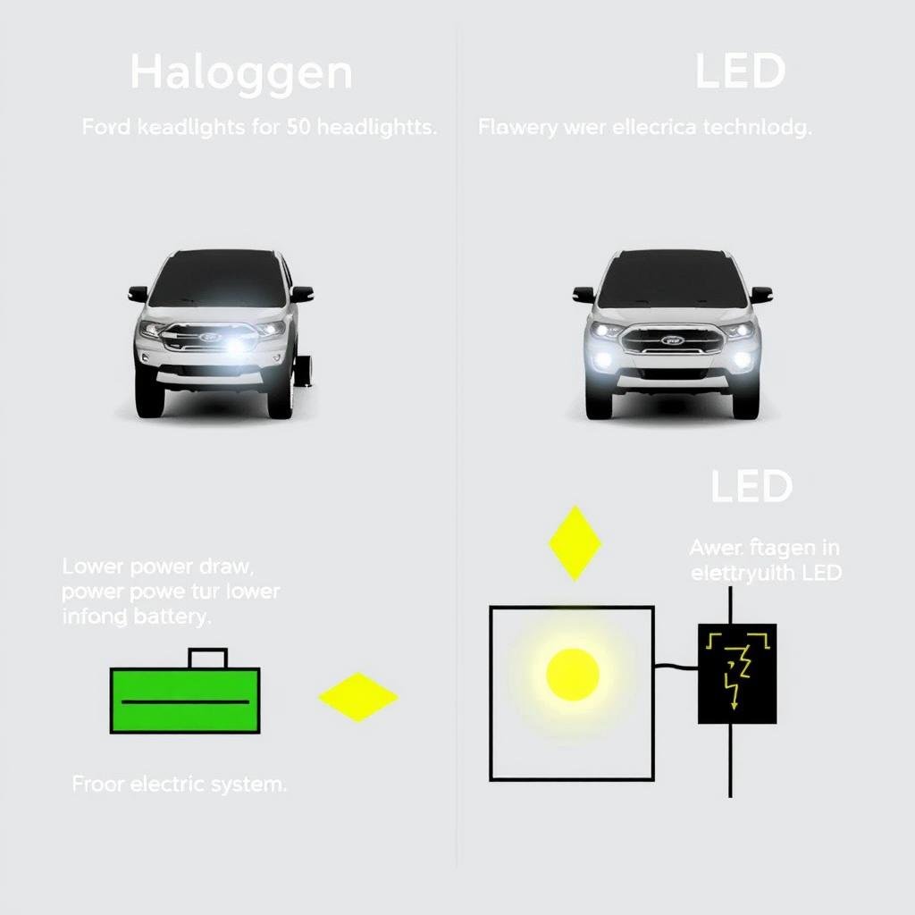Energy efficiency of Ford Ranger LED headlights