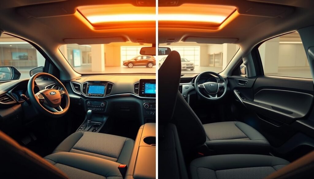 Interior features comparison SUVs