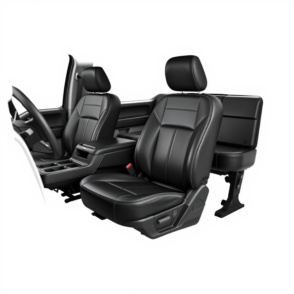 Katzkin Leather Ford F-150 seat covers in black