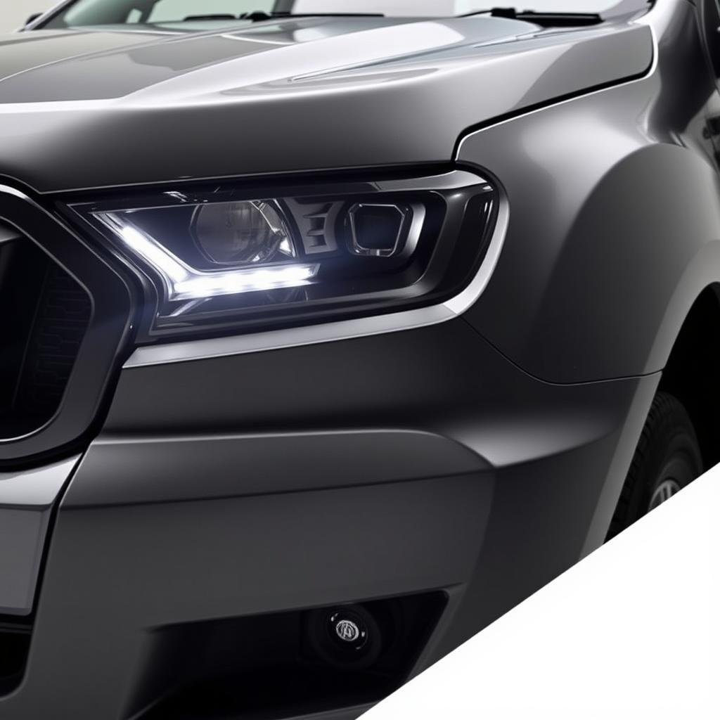 Modern appearance of Ford Ranger with LED headlights
