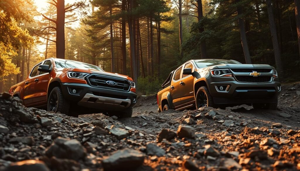 Off-road capabilities of the Ford Ranger and Chevy Colorado