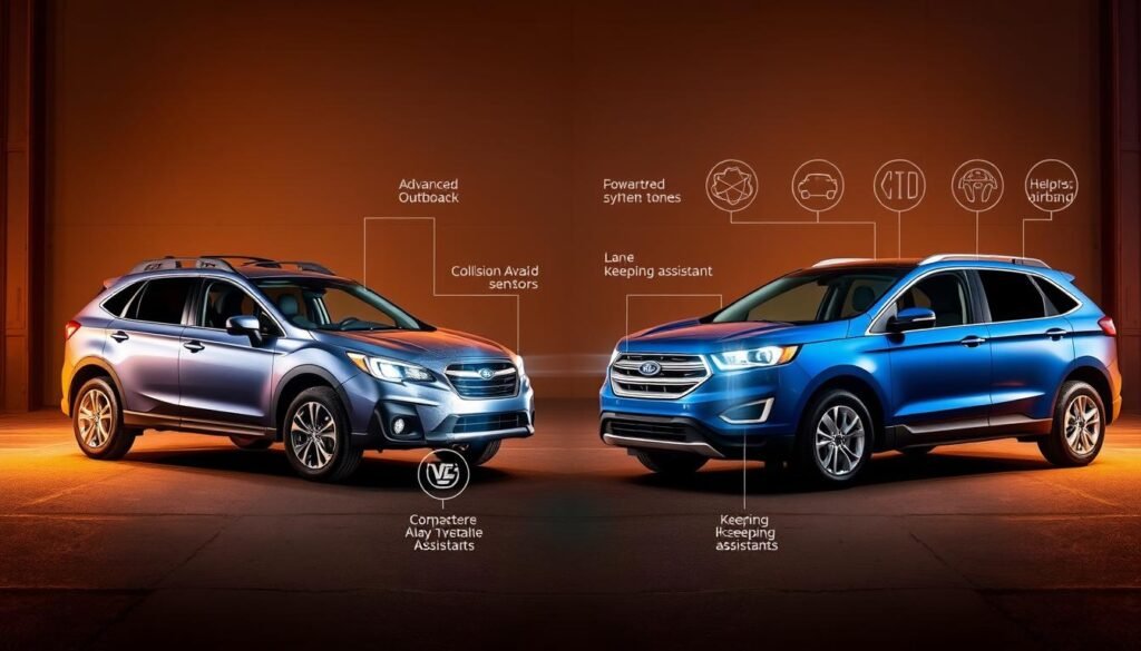 Subaru Outback vs Ford Edge safety