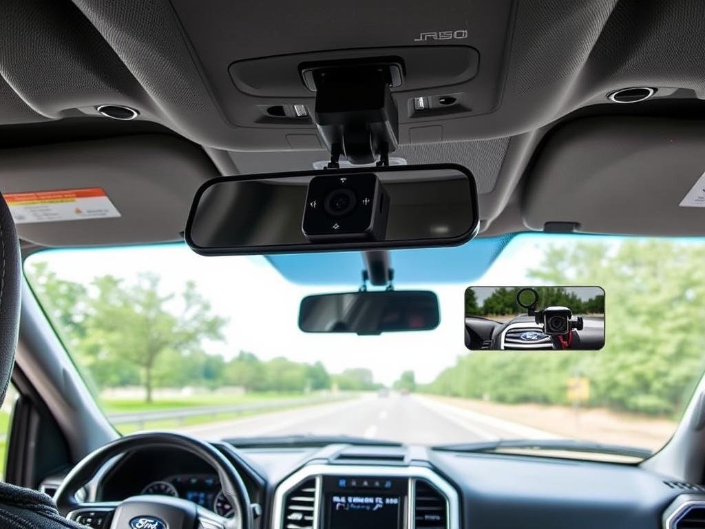 Viofo A129 Pro Duo dash cam installed in Ford F-150