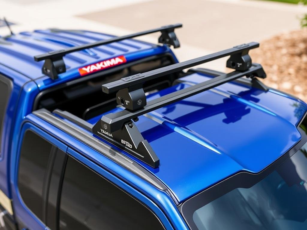 Yakima BaseLine roof rack system installed on Ford F-150
