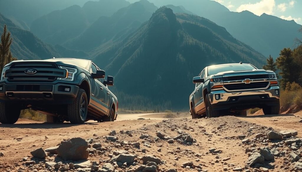 off-road trucks F-150 vs Silverado